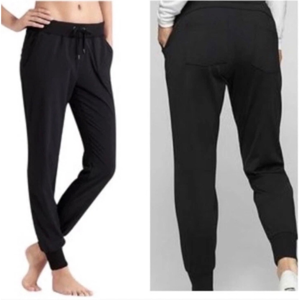 Athleta Women Small Black Flux Pull On Jogger Pants Athleisure Casual - Picture 1 of 7